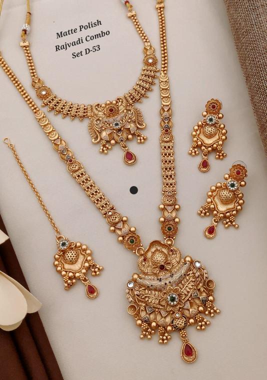Matte Finish combo set D 53 Artificial jewellery retailers in Vadodara